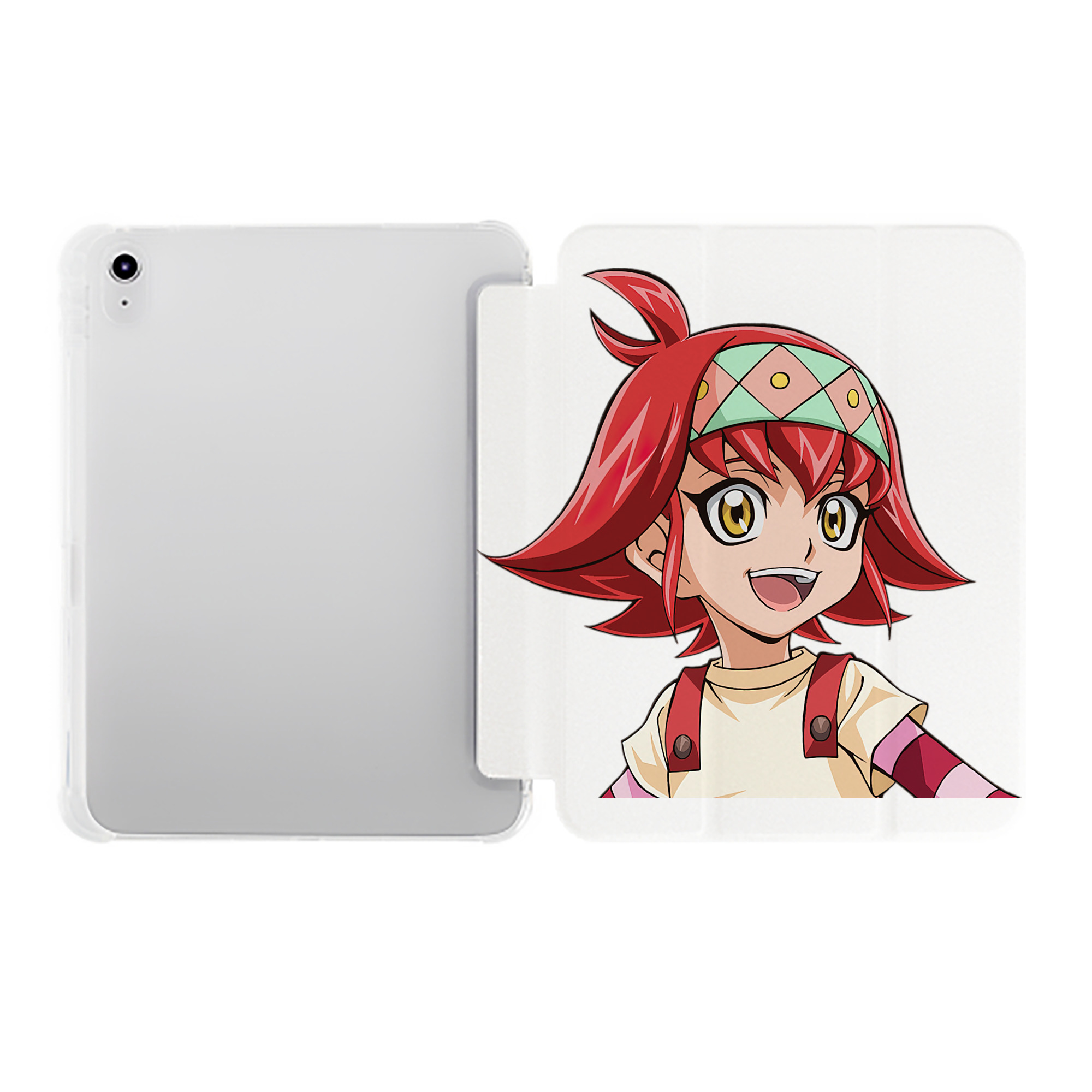 （画像用） 遊☆戯☆王 Yu-Gi-Oh! IPad ケース ペン収納付き 三つ折りスタンド PUレザー×シリコン 対応機種9.5/10.5/10.9インチ
